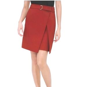 White House Black Market wrap asymmetrical skirt with belt. 4